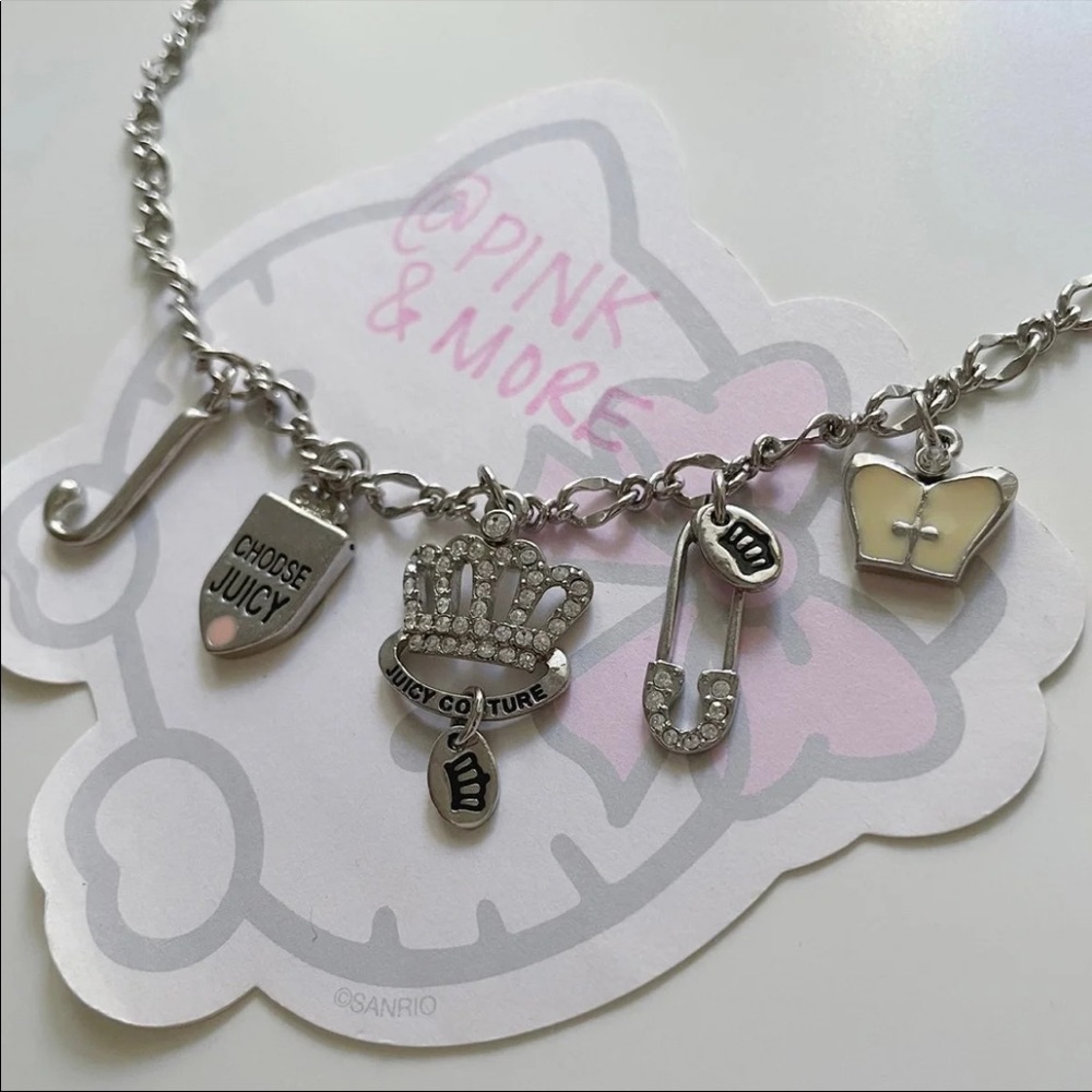 VINTAGE Y2K SILVER CHARM NECKLACE